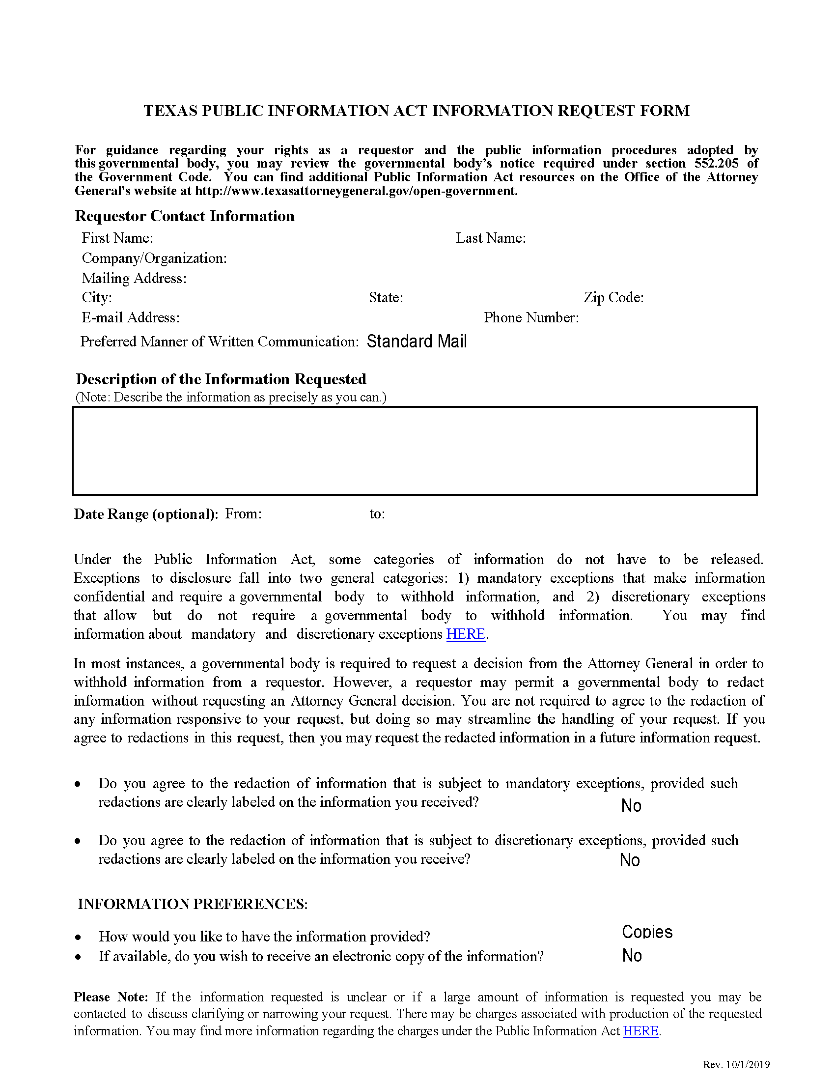 Sample Form